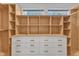 Custom closet featuring built-in shelving, drawers, and ample storage space, perfect for organizing your wardrobe at 206 Spring Ln, Chapel Hill, NC 27514
