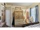 A bedroom featuring unique cabinets, decor, and an open view to other rooms at 2513 Drexall Ave, Durham, NC 27704