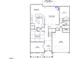 Home floor plan for first floor showing kitchen, office, garage, living room, and foyer at 322 N Maple Walk Walk # 237, Garner, NC 27529