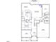 First floor plan showing a layout with a kitchen, dining room, Gathering room, and garage at 322 N Maple Walk Walk # 237, Garner, NC 27529