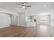Spacious living area with open floor plan, connecting seamlessly to the kitchen at 322 N Maple Walk Walk # 237, Garner, NC 27529