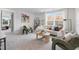 Cozy, carpeted living room with comfortable seating, natural light, and stylish decor at 4095 Elk Crk Ln, Raleigh, NC 27612