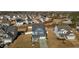 The aerial view captures the neighborhood showcasing its residential homes and community at 5601 Garnet Meadow Rd, Knightdale, NC 27545