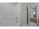 Bathroom with a shower and marble floors at 5601 Garnet Meadow Rd, Knightdale, NC 27545