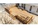 Aerial view of deck with chairs and stairs to yard at 613 Holly Thorn Trce, Holly Springs, NC 27540