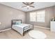 Bedroom with hardwood floor and a ceiling fan, and nice natural light at 627 W Front St # C, Burlington, NC 27215