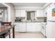 Well-maintained kitchen featuring white cabinets, stainless steel sink and stone countertops at 627 W Front St # C, Burlington, NC 27215