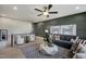 Stylish living room with comfortable sofa, modern accents, and ceiling fan, creating an inviting and relaxing space at 0 High Rock Rd, Efland, NC 27243