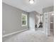 This bedroom boasts soft gray walls, built in bench under a window and a built in bookcase at 104 Pointe Park Cir, Holly Springs, NC 27540