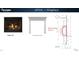 Schematic drawing of a fireplace with a detailed look at construction elements and dimensions at 104 Pointe Park Cir, Holly Springs, NC 27540