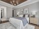 Bedroom with trey ceiling, stylish décor, and neutral color palette at 104 Pointe Park Cir, Holly Springs, NC 27540
