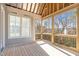 New screened-in patio offering wooded views at 104 Pointe Park Cir, Holly Springs, NC 27540