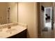 Bathroom featuring tile backsplash, neutral paint, and walk-in shower at 1520 Village Grove Ct, Hillsborough, NC 27278