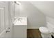 Charming bathroom with a vanity, mirror, and toilet, designed with clean lines and efficient use of space at 204 Colonial Dr, Clayton, NC 27527