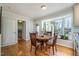 Cozy breakfast nook with a bay window offering a picturesque view of the outdoors at 221 Saddle Ridge Rd, Chapel Hill, NC 27514