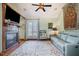 Inviting living room with a fireplace and view of the outdoors, creating a serene atmosphere at 221 Saddle Ridge Rd, Chapel Hill, NC 27514