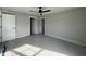 Bedroom with a ceiling fan and neutral paint, awaiting personalization and décor at 318 Deer Tail Ln # 35, Fuquay Varina, NC 27526