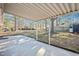 Covered back patio with shade for outdoor living, concrete base and view of backyard at 326 Lake Dr, Wendell, NC 27591