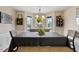 Bright dining room with bay window and views of the neighborhood at 47 London Ln, Angier, NC 27501