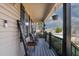 Relaxing front porch with seating, ideal for enjoying the neighborhood views at 47 London Ln, Angier, NC 27501