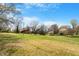 A big yard with a home in the distance surrounded by trees at 524 N Occoneechee St, Hillsborough, NC 27278
