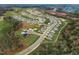 Experience the beauty of this neighborhood from above, showcasing the layout and greenery at 615 Leland Hl Cir, Zebulon, NC 27597