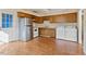 Functional kitchen with stainless steel appliances, ample counter space, and adjacent washer and dryer at 629 Martin St, Durham, NC 27704