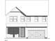 Elevation drawing of a two-story home featuring a front-facing garage and covered porch at 63 Daybreak Way, Fuquay Varina, NC 27526