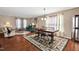 Inviting dining area with hardwood floors, seamlessly connected to the living spaces at 634 Conover Rd, Durham, NC 27703
