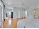 Bright main bedroom with hardwood floors and french doors at 101 Overlake Dr, Chapel Hill, NC 27516