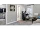 Bedroom featuring a closet and built-in vanity, offering a serene retreat at 104 Musgrove Cir, Cary, NC 27518