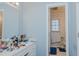 Bathroom featuring vanity with sink and a separate water closet at 1253 Skyview Dr, Mebane, NC 27302