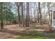 Private backyard with mature trees at 126 Maltland Dr, Cary, NC 27518