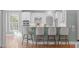Kitchen bar featuring granite countertops and seating for four at 126 Maltland Dr, Cary, NC 27518