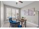 Bright office featuring a ceiling fan, natural light, and neutral walls at 126 Maltland Dr, Cary, NC 27518