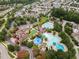Aerial image of community pool and amenity area at 183 Post Oak Rd, Chapel Hill, NC 27516