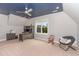 Spacious office with built-in desk and drawers, plush carpeting, and a window at 183 Post Oak Rd, Chapel Hill, NC 27516