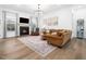 Bright living room features a fireplace, a comfortable seating arrangement, and a decorative rug for relaxation at 285 Scotland Dr, Youngsville, NC 27596