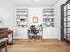 Bright office with built-in shelving, drawers and desk at 285 Scotland Dr, Youngsville, NC 27596