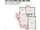 Detailed floor plan showcasing the layout of the first floor, including the living room and kitchen at 3011 Little Creek Ln, Hillsborough, NC 27278