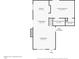 Detailed floor plan showcasing the layout of the first floor, including the kitchen and primary bedroom at 3011 Little Creek Ln, Hillsborough, NC 27278