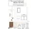 Bathroom schematic showing fixtures, cabinetry, tiling and plumbing at 3321 Founding Place, Raleigh, NC 27612