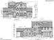 Architectural rendering showing the front and side elevations of the home at 3321 Founding Place, Raleigh, NC 27612