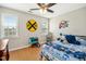 bedroom with themed decor, natural light, and hardwood floors at 1421 Harvey Johnson Rd, Raleigh, NC 27603
