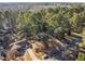 Overhead view of a home and its surroundings, highlighting the spacious lot and neighborhood layout from above at 2201 Knollwood Dr, Sanford, NC 27330