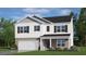 Two-story home with brick and siding exterior, attached garage, and well-manicured lawn at 281 Hanging Elm Ln, Fuquay Varina, NC 27526
