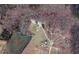 Property lines of lakefront property featuring home, shop, storage shed, and a spacious yard at 341 Acorn Ct, Rougemont, NC 27572