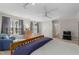 Bedroom with a ceiling fan, and a large window allowing for natural light at 3510 Middlebrook Dr, Durham, NC 27705