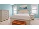 Comfortable bedroom with a queen-size bed, neutral carpet, natural light, and ample closet space at 836 Canyoncreek Ln, Fuquay Varina, NC 27526