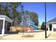 Community playground with slides and benches, perfect for Gathering fun at 141 W Falcon Ct., Clayton, NC 27520